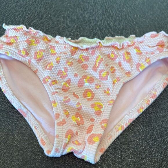Art Class Leopard print Bikini set pink/yellow girl size 4/5 - Picture 5 of 8